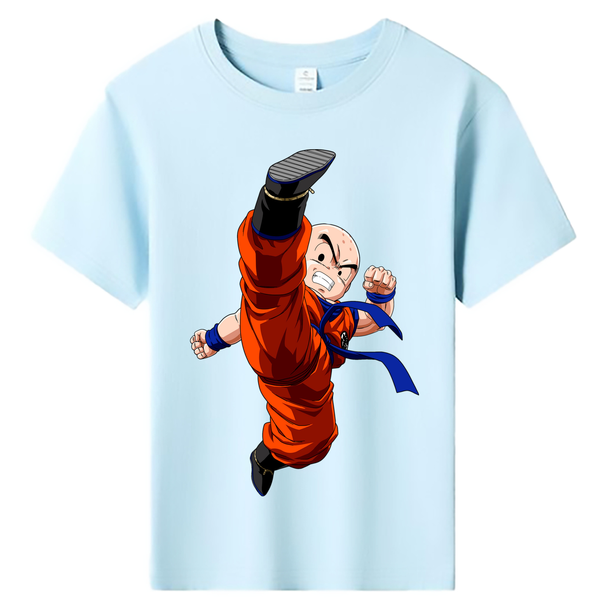 （画像用） ドラゴンボール クリリン DRAGON BALL krillin 綿100％キッズTシャツ（フロントプリント）